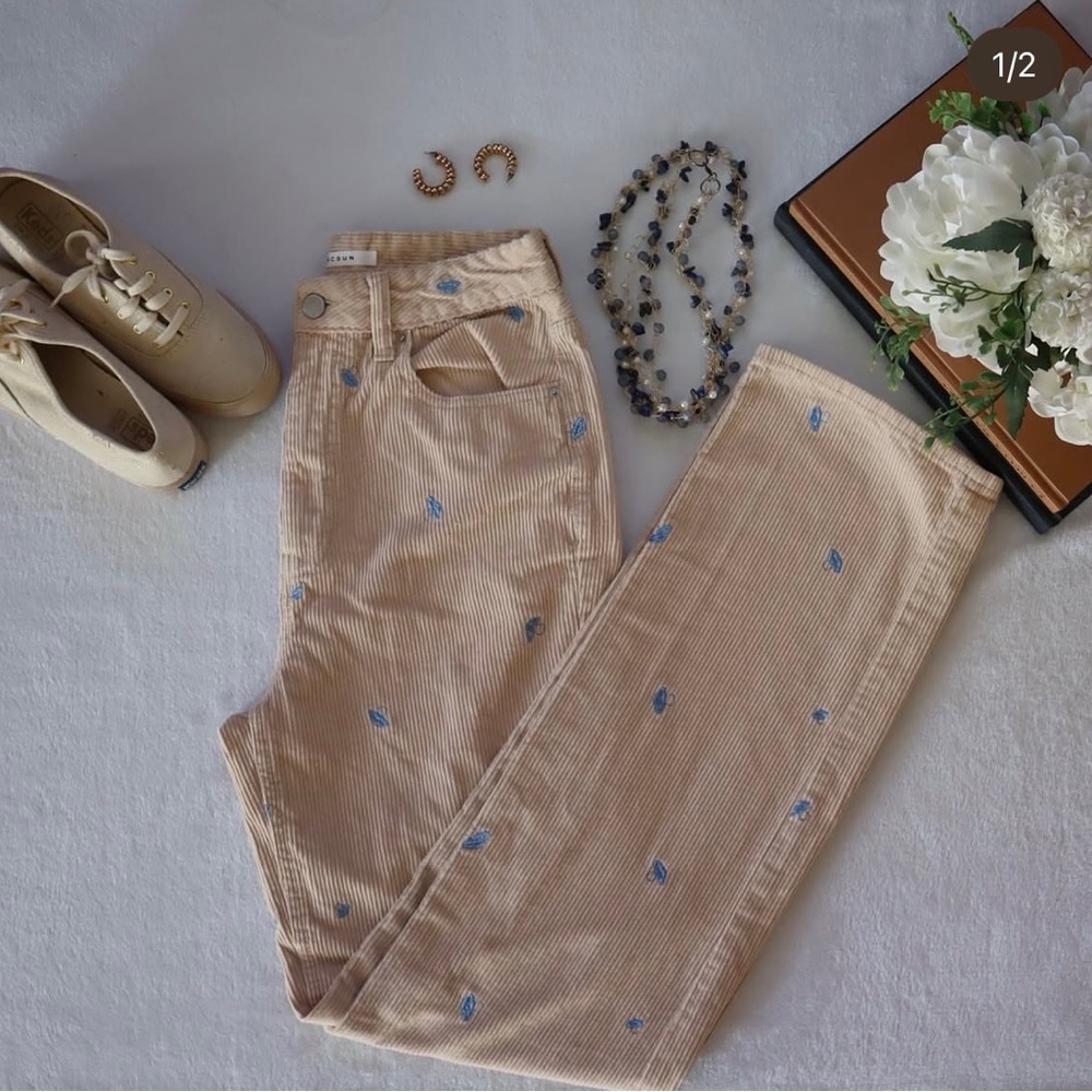 PacSun Tan Straight Leg Jeans with Luxurious Texture
